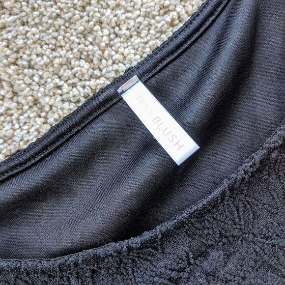 ⭐PinkBlush Midi Long Lace Fitted Black Dress Maternity Medium⭐ - Picture 4 of 8